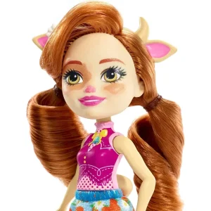Enchantimals FXM77 Cailey Cow Doll (6 Inch), and Curdle Animal Friend Figure Dolls