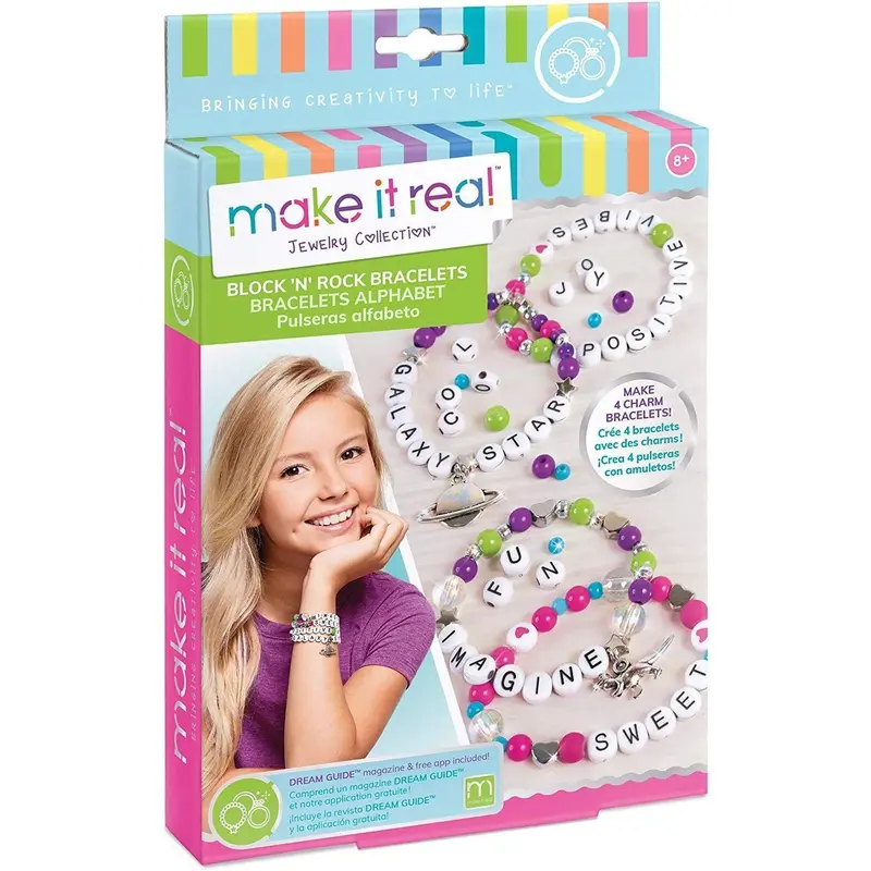 Make It Real Block 'n' Rock Jewellery Charm Bracelets Making Kit Arts & Crafts