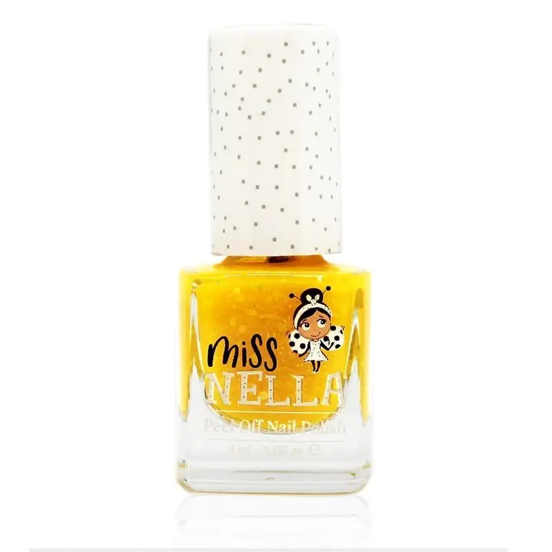 Miss Nella Honey Twinkles Glitter 4ml Peel off Kids Nail Polish Beauty