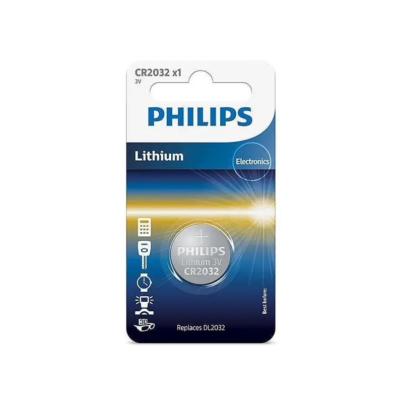 Philips Lithium 3v Button Cell Battery CR2032 Batteries