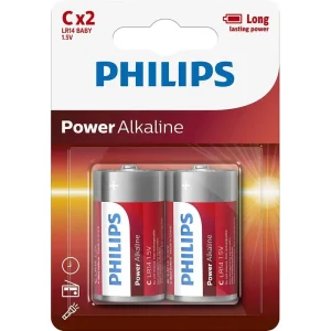 Philips Power Alkaline C Type Batteries Pack of 2