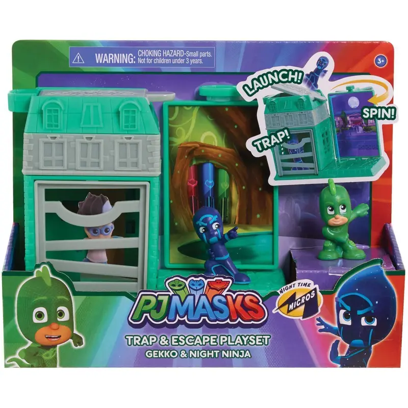 PJ Masks Night-time Micros Trap & Escape Playset - Assortment Action Toys & Playsets