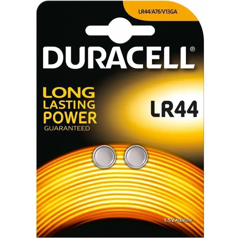 Duracell LR44 Alkaline Button Cell Battery 1.5v Twin Pack Batteries