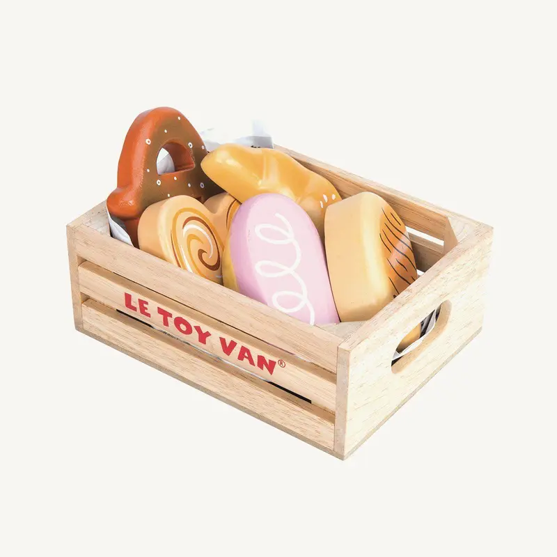Le Toy Van - Honeybee Market Wooden Baker's Basket Crate Playset
