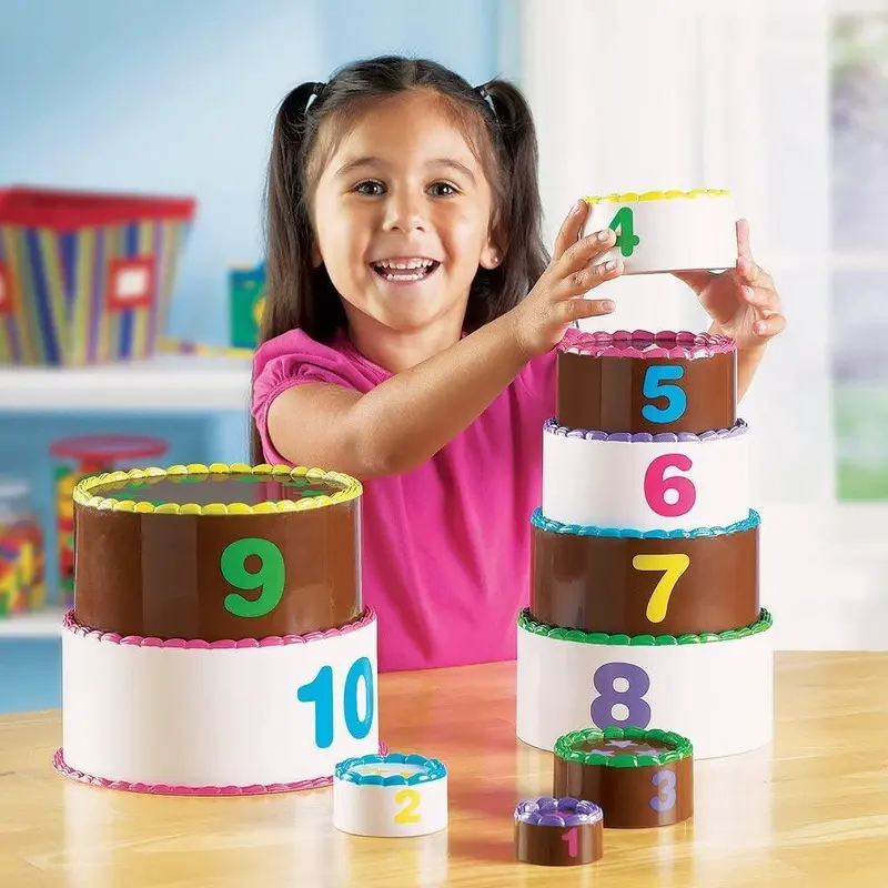 Learning Resources Smart Snacks Stack & Count Layer Cake- Numbers & Counting Baby & Toddler