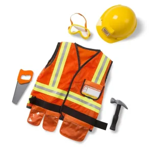 Melissa & Doug 14837 Construction Worker Role Play Costume Set Dress Up