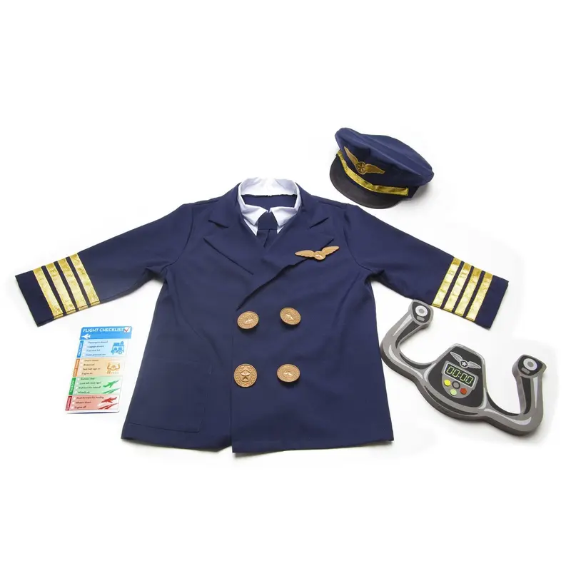 Melissa & Doug 18500 Pilot Role Play Costume Set Dress Up