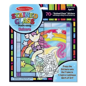 Melissa & Doug Stained Glass Unicorn Craft Sticker Kit Arts & Crafts