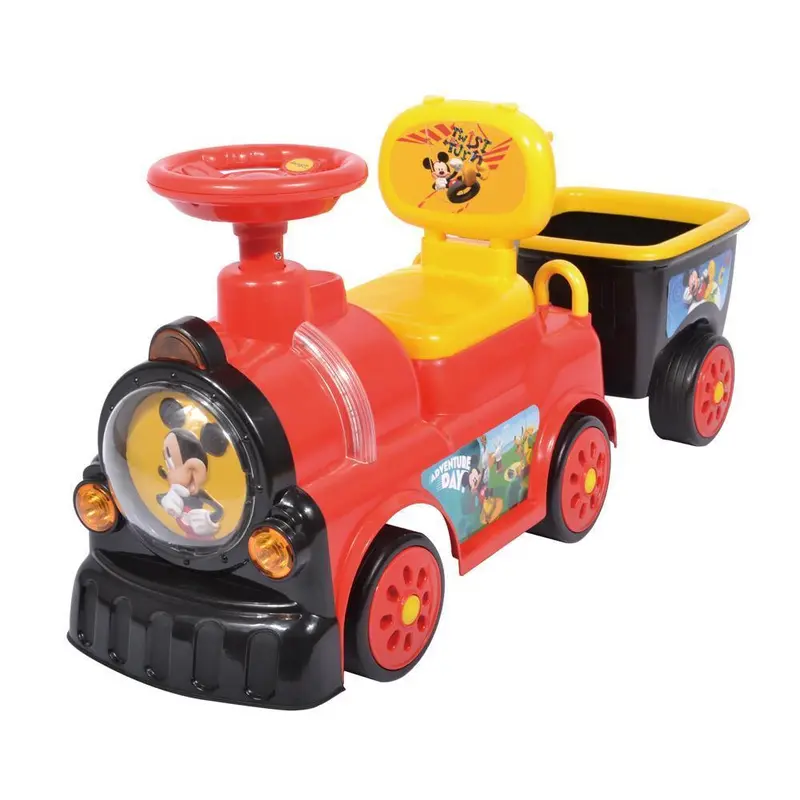 RICCO Ricco WJ018 Push Along Manual Ride On Toy Train with Trailer and Under Seat Compartment Storage Ride-on Toys