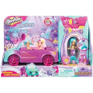 Shopkins Happy Places Mermaid Tails Coral Cruiser Playset Cars