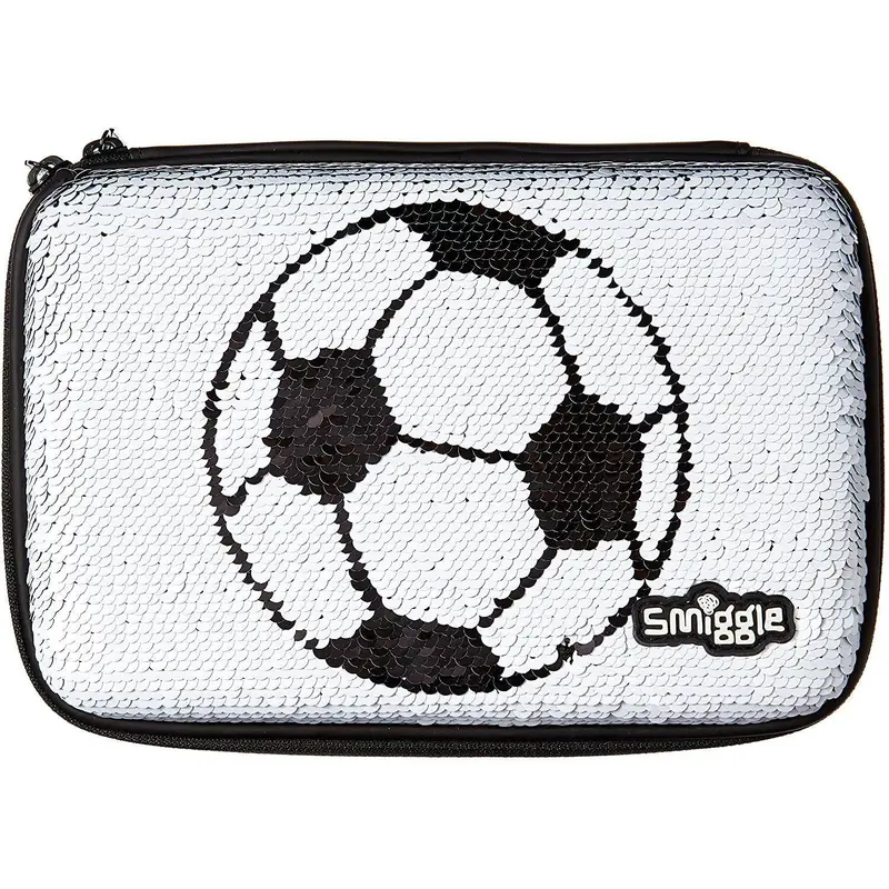 Smiggle Goal Reversible Sequin Hardtop School Pencil Case