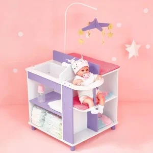 Teamson USA Little Princess Baby Doll Changing Station with Storage Furniture
