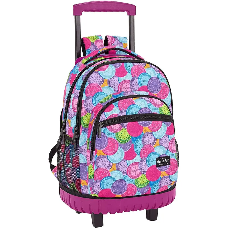 Blackfit8 "cookies" Official Large School Backpack with Wheels, 46cm