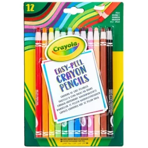 Crayola 12 Easy Peel Crayon Pencils