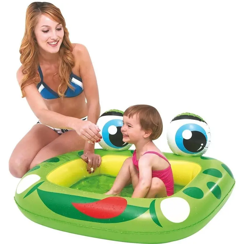 Fun Inflatable Frog Baby Pool For Ages 1-3 Years Outdoor