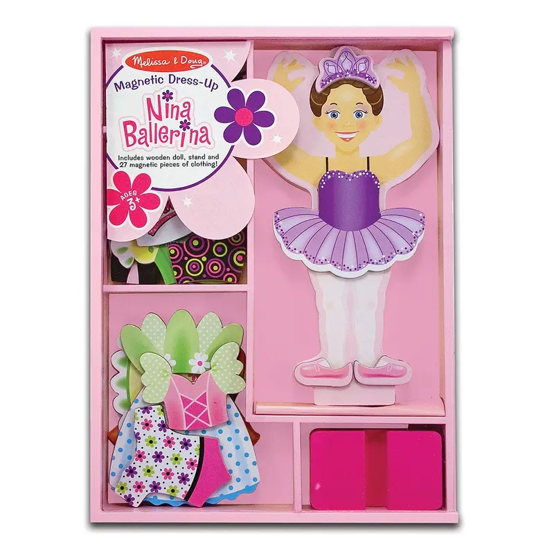 Melissa & Doug 13554 Nina Ballerina Magnetic Dress-up Set Playset
