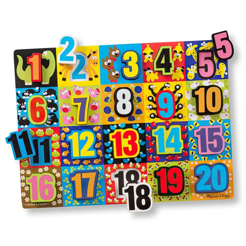 Melissa & Doug 13832 Jumbo Numbers Wooden Chunky Puzzle Puzzles