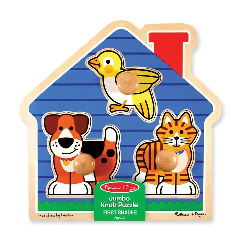 Melissa & Doug First Shapes Jumbo Knob Peg Puzzle Baby & Toddler