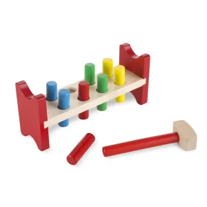 Melissa & Doug Wooden Pound-a-peg Classic Toy Baby & Toddler