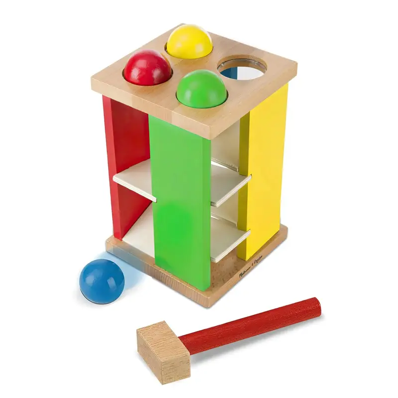 Melissa & Doug Wooden Pound & Roll Tower Baby & Toddler
