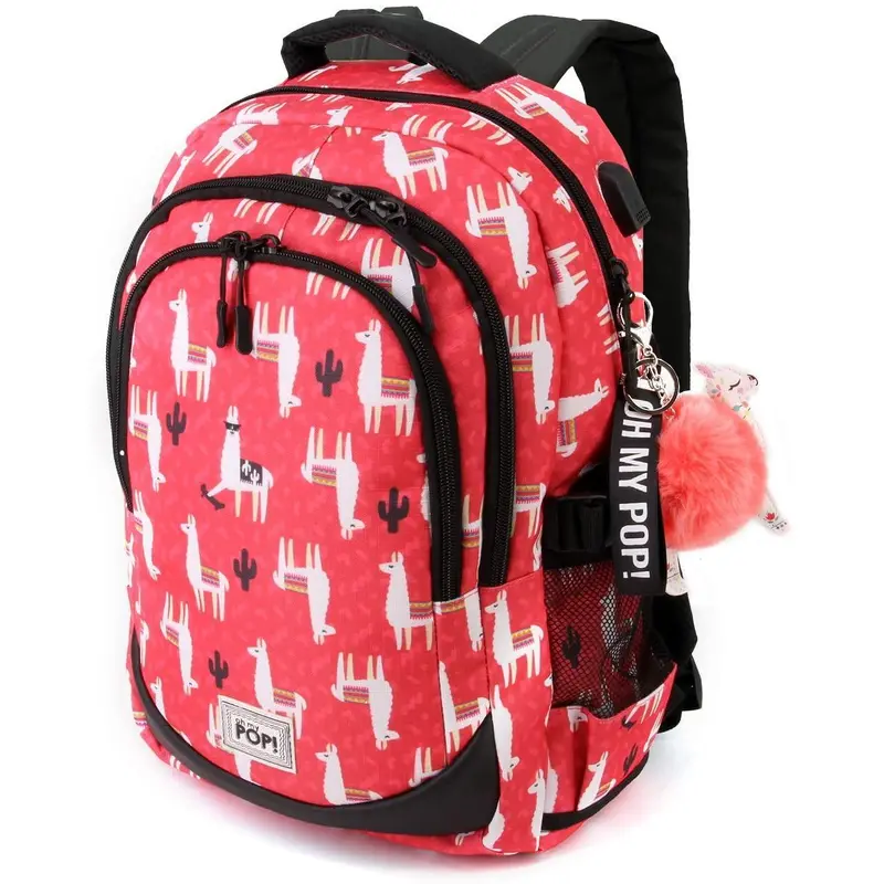 Oh My Pop Llama-running Hs School Backpack 44cm