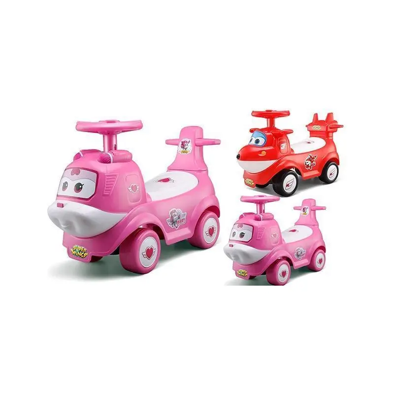 RICCO Superwings JETT Kids Ride On Air Plane Car with Music Function - Pink Ride-on Toys