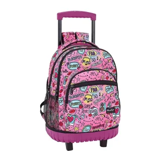 Safta Blackfit8 "fab" Official Large School Backpack with Wheels