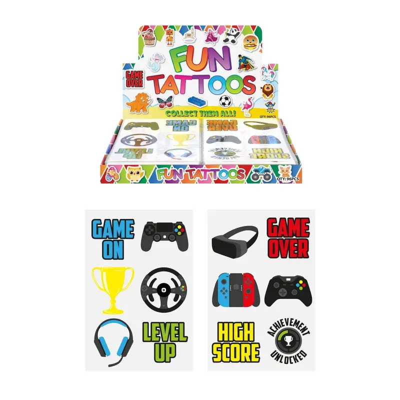 Hendrandt N51 514 Mini Gamer Temporary Tattoo Sheets