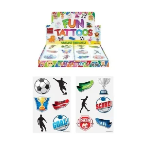 Hendrandt N51047 Mini Football Temporary Tattoo Sheets - Assorted
