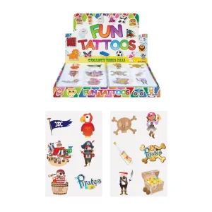 Hendrandt N51051 Mini Pirate Temporary Tattoo Sheets - Assortment