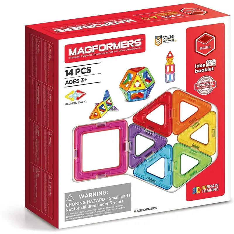 Magformers Basic 14-piece Magnetic Construction Kit