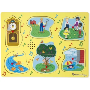 Melissa & Doug 10735 Sing-along Nursery Rhymes Sound Puzzle - Yellow