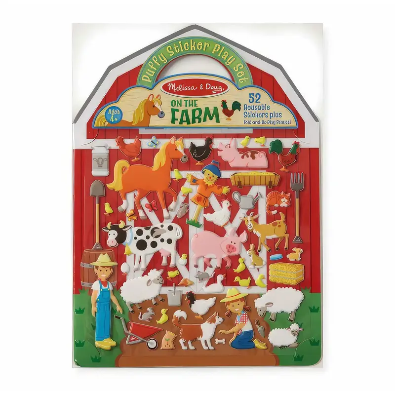 Melissa & Doug Farm Reusable Puffy Stickers