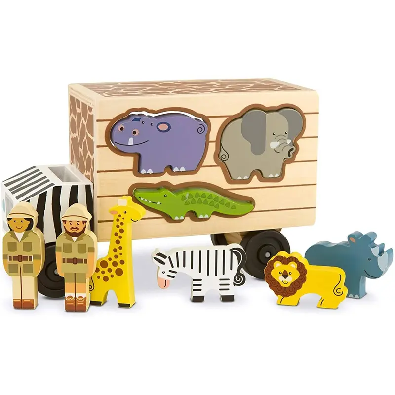 Melissa & Doug Safari Animal Rescue Truck - Wooden Toy