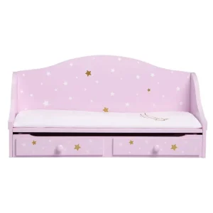 Teamson Td-0096ap Twinkle Stars Princess 18 Doll Trundle Bed