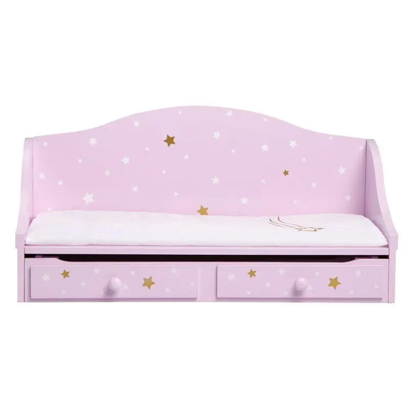 Teamson Td-0096ap Twinkle Stars Princess 18 Doll Trundle Bed