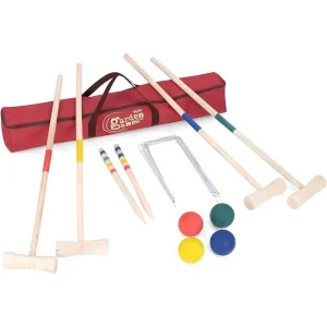 Toyrific Garden Games TY5967 Wooden Croquet Set