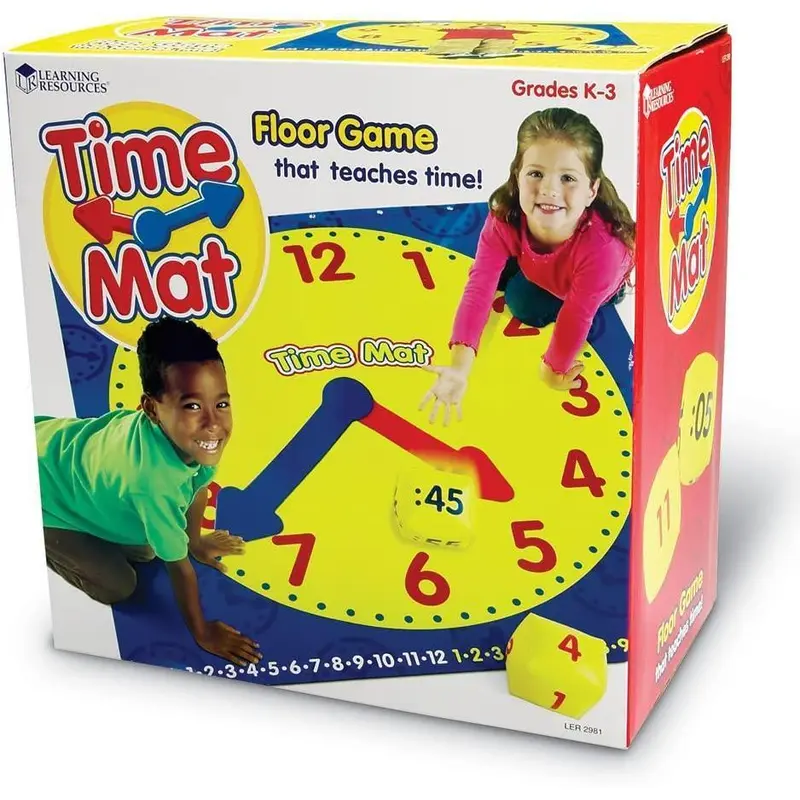 Learning Resources Time Activity Mat, Learning Clock