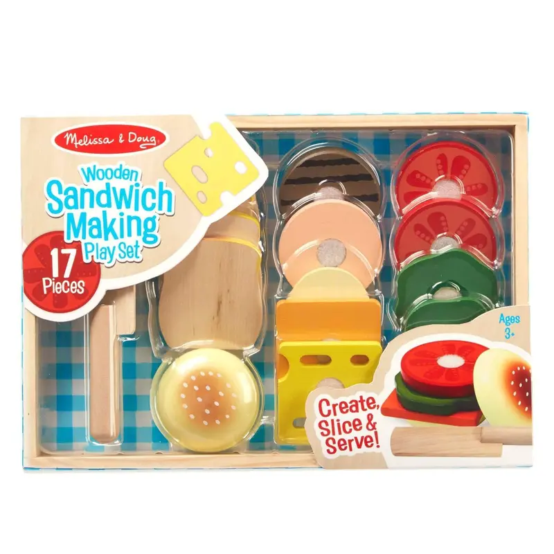 Melissa & Doug Sandwich Making Set - Wooden Play Food