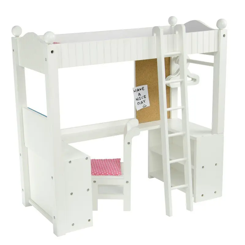 Teamson USA Td-0204a Little Princess 18 Doll College Dorm Double Bunk Desk