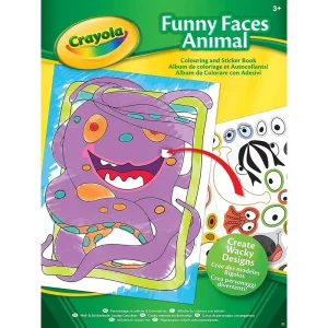 Crayola 221477 Funny Faces Colouring and Sticker Book