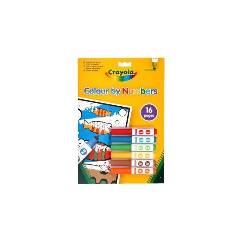 Crayola Colour By Number Mini Markers Pack of 6