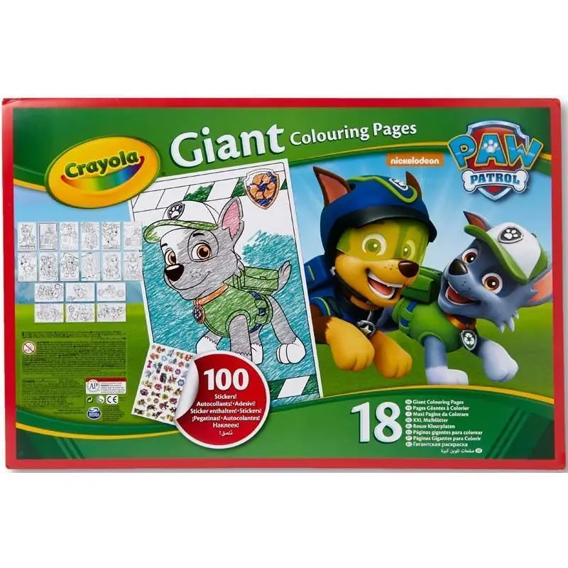Crayola PAW Patrol Giant Colouring Pages with Stickers