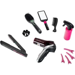 Klein 5873 Mega Hairstyling Set with Braun Satin Hair 7 Hairbrush