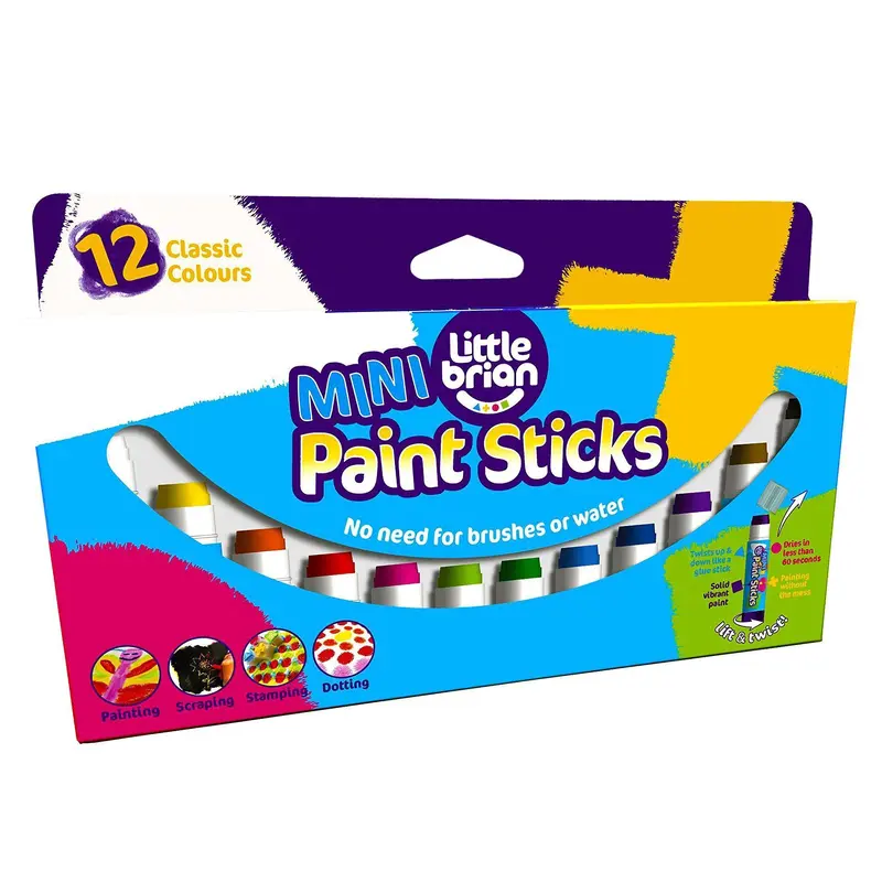 Little Brian Mini Paint Sticks 12 Pack