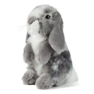 Living Nature Grey Sitting Lop Eared Rabbit AN345G Soft Toy