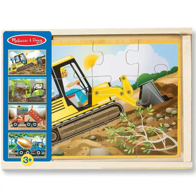 Melissa & Doug 13792 Wooden Construction Puzzles In A Box