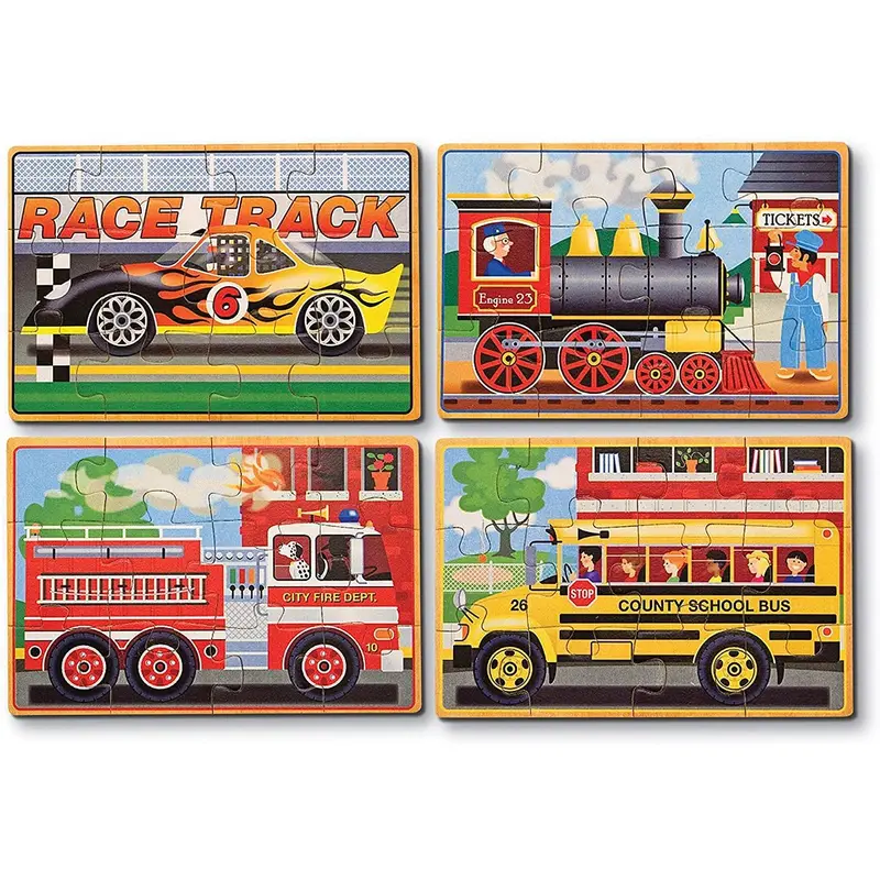 Melissa & Doug 13794 Vehicle Puzzles In A Box