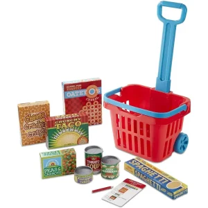 Melissa & Doug 14073 Fill & Roll Grocery Basket Play Set