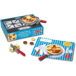 Melissa & Doug 19342 Flip & Serve Pancake Set - Wooden Play Food